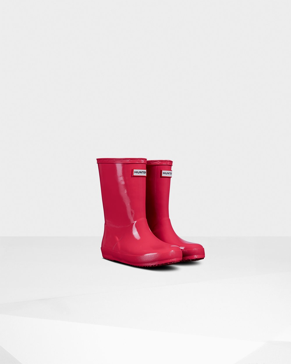 Botas De Agua Original First Classic Gloss Hunter Niños - Rosas - 329840STQ